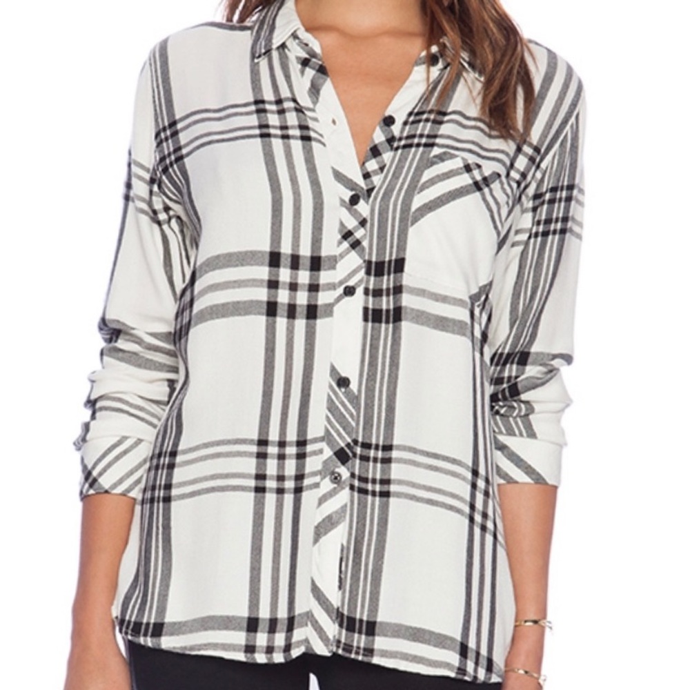 Rails Luxury Button Down “Flannel” Style Blouse - image 1